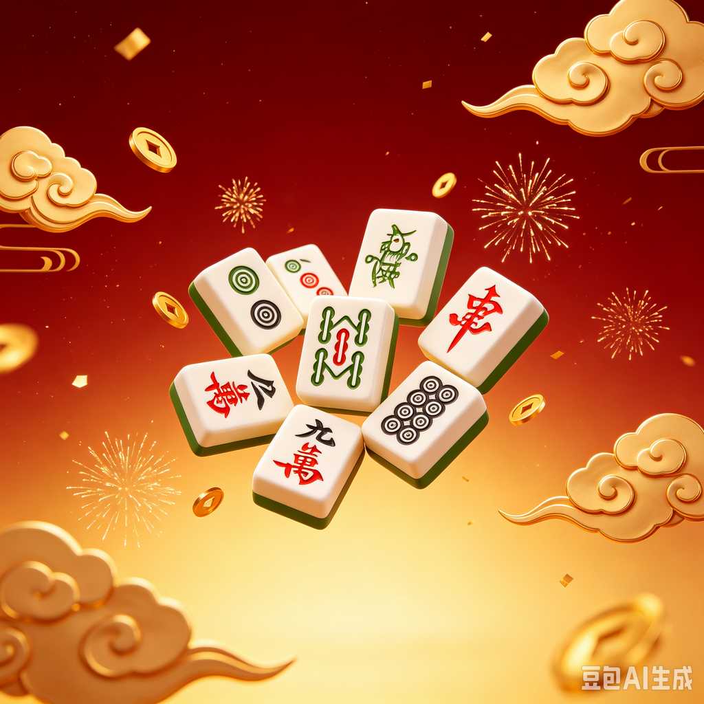 carved pattern mahjong set